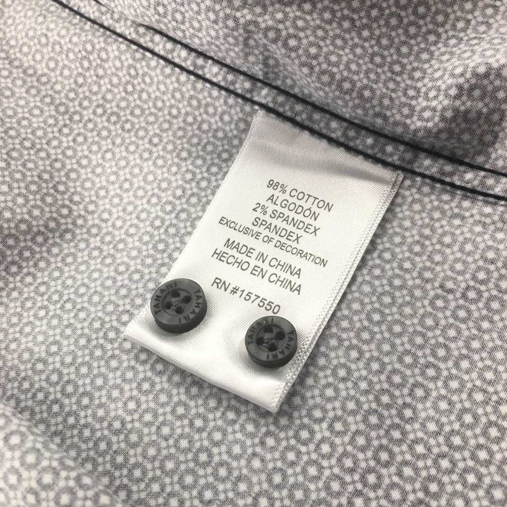 Long-sleeve stretch dress shirt sharp contrast - Picture 2 of 6